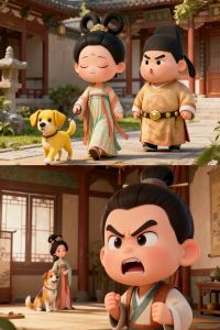 THÁI TỬ TRANH SỦNG VỚI CHÓ