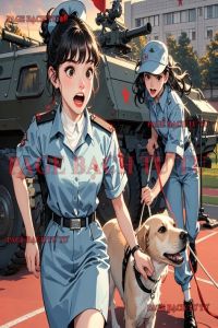 Chó công huân trên sân khấu hội diễn