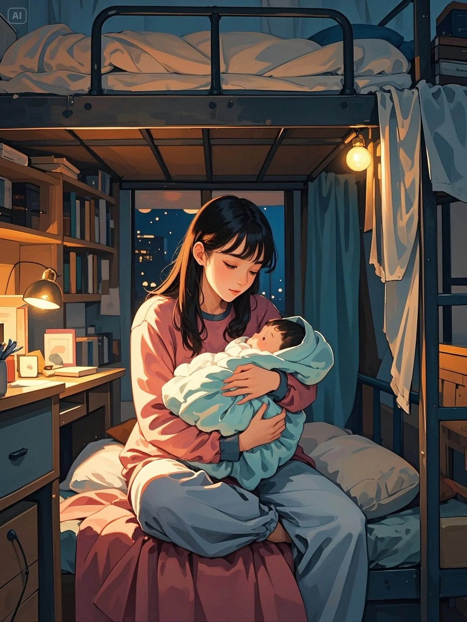 Bìa truyện BẠN CÙNG PHÒNG LÉN SINH CON TRONG KÝ TÚC XÁ