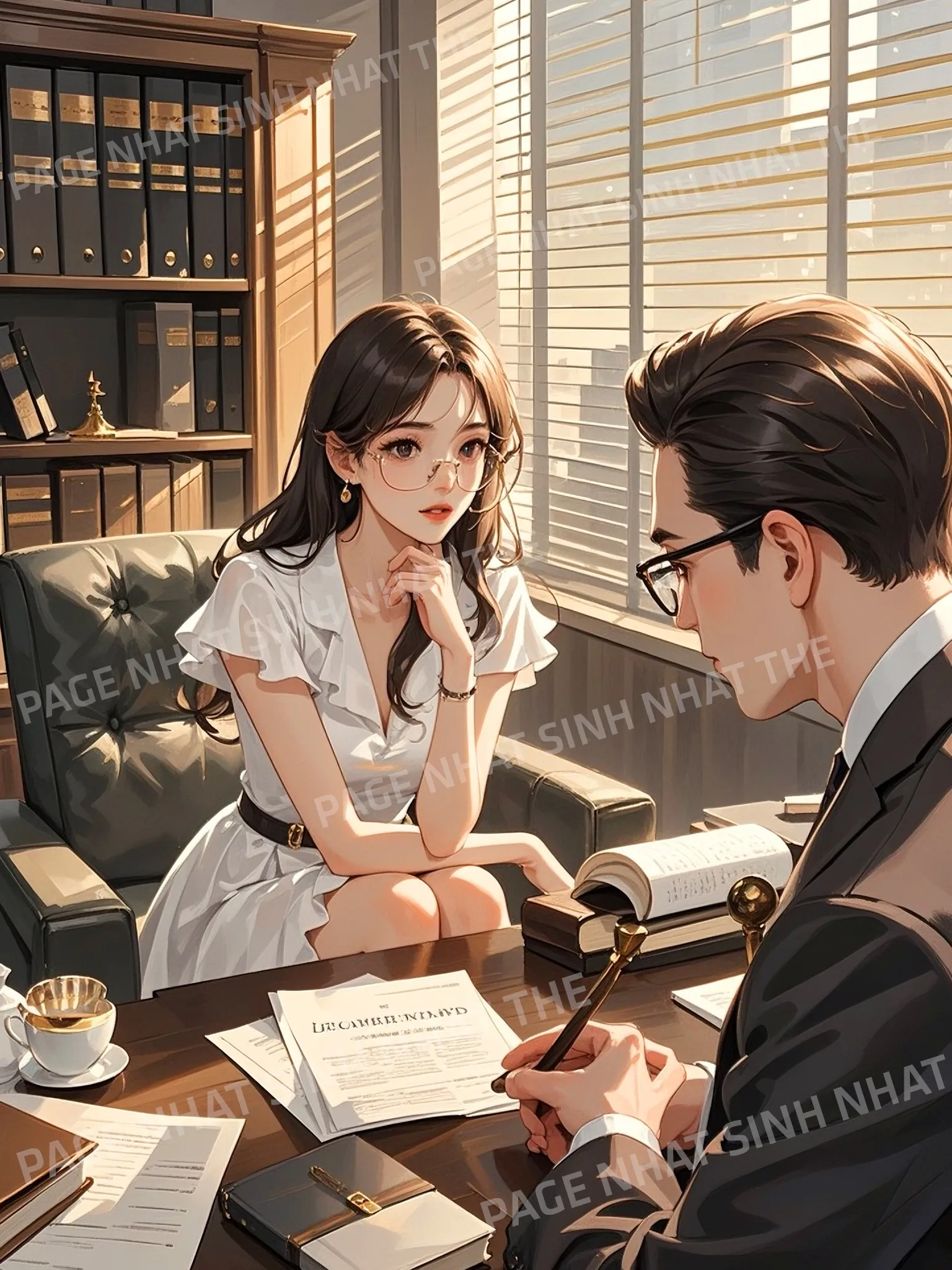 Bìa truyện BẮT GẶP CHỒNG ĐANG ÔM BẠCH NGUYỆT QUANG Ở VĂN PHÒNG