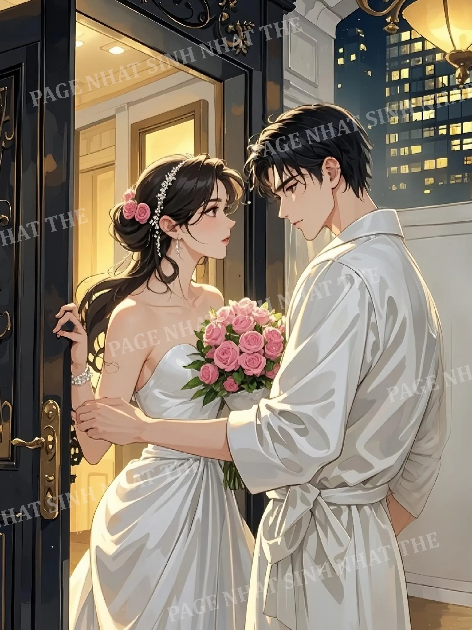 Bìa truyện ĐÊM TÂN HÔN TÔI SANG PHÒNG ANH TRAI ANH TA