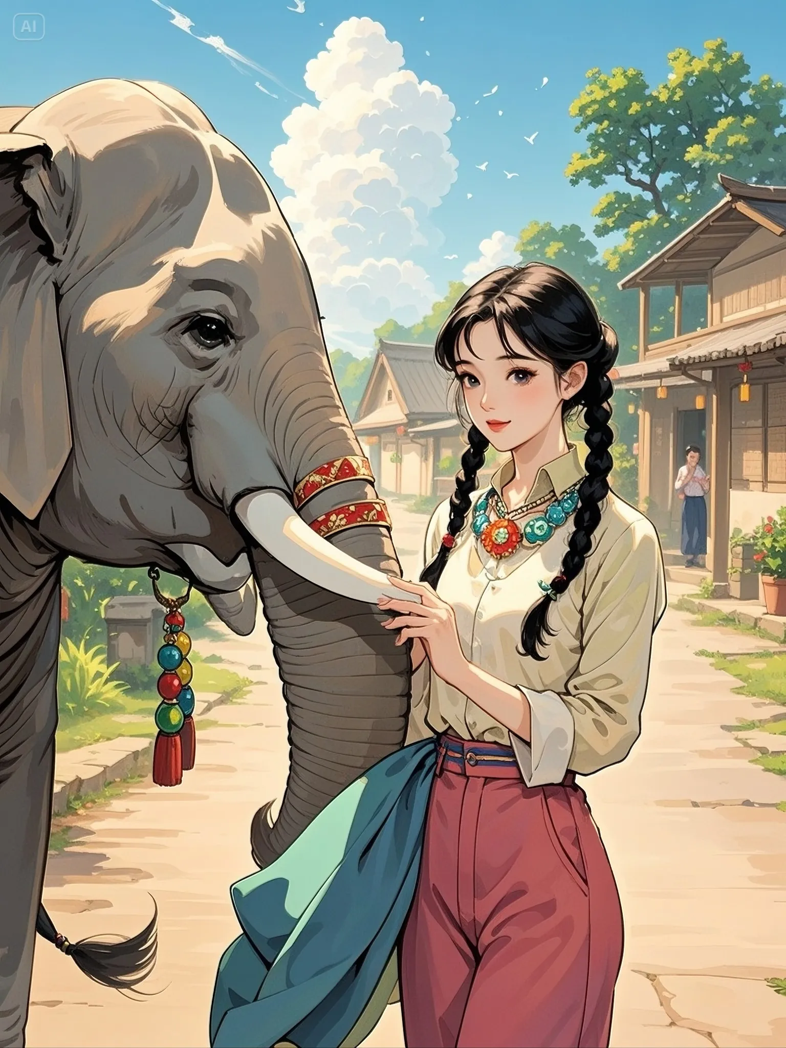 Bìa truyện VIÊN NGỌC BÍCH XANH TRÊN CỔ VOI